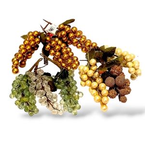 Vintage grape picks/ grape clusters.  Some glass, beaded, other